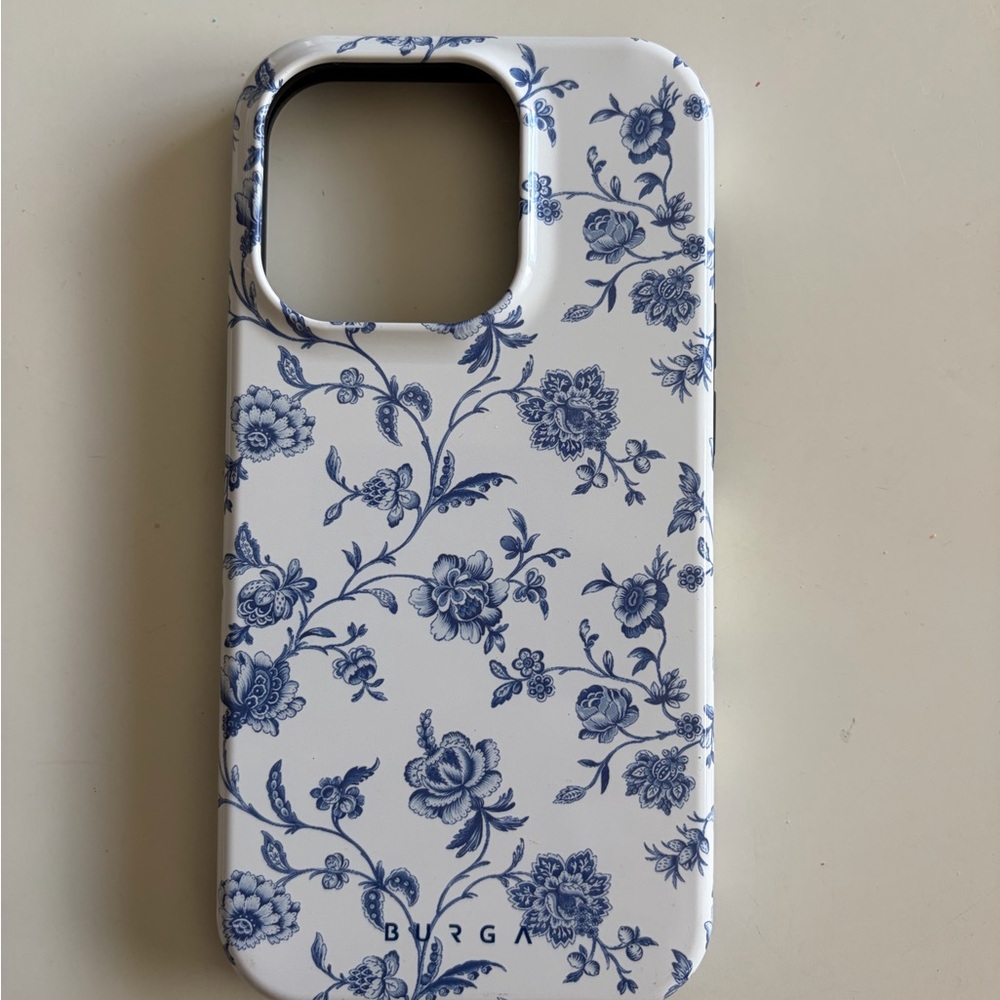 White and Blue Floral Phone Case